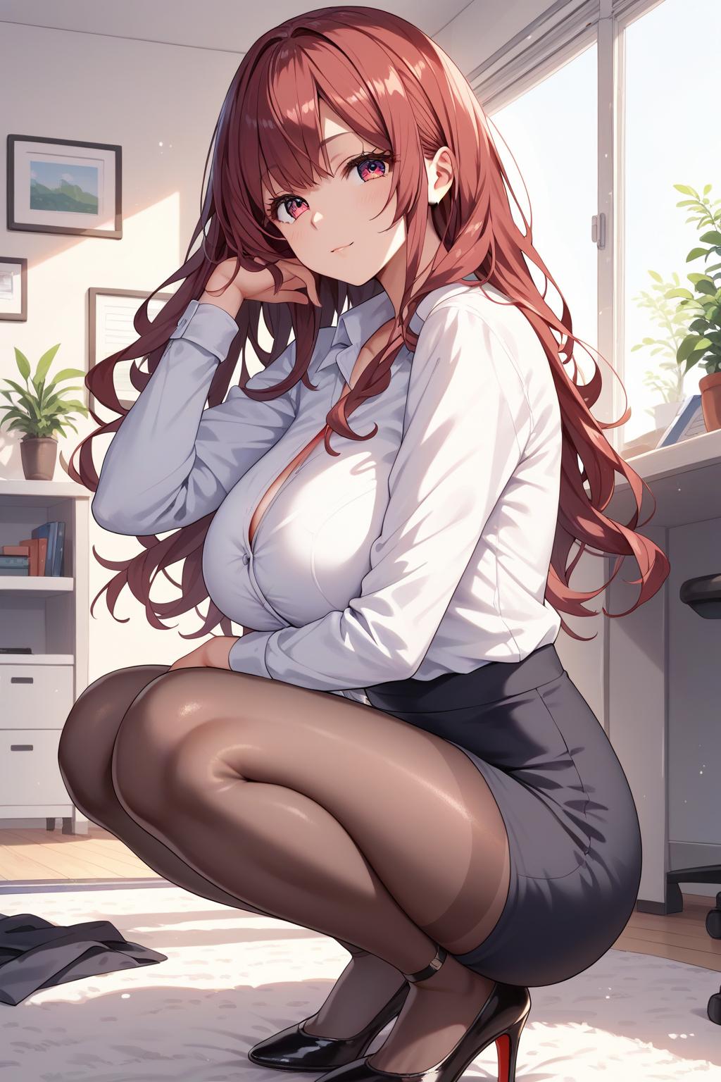 AIバブみ_黒パンスト美脚美女のAIイラスト_128043488_p2