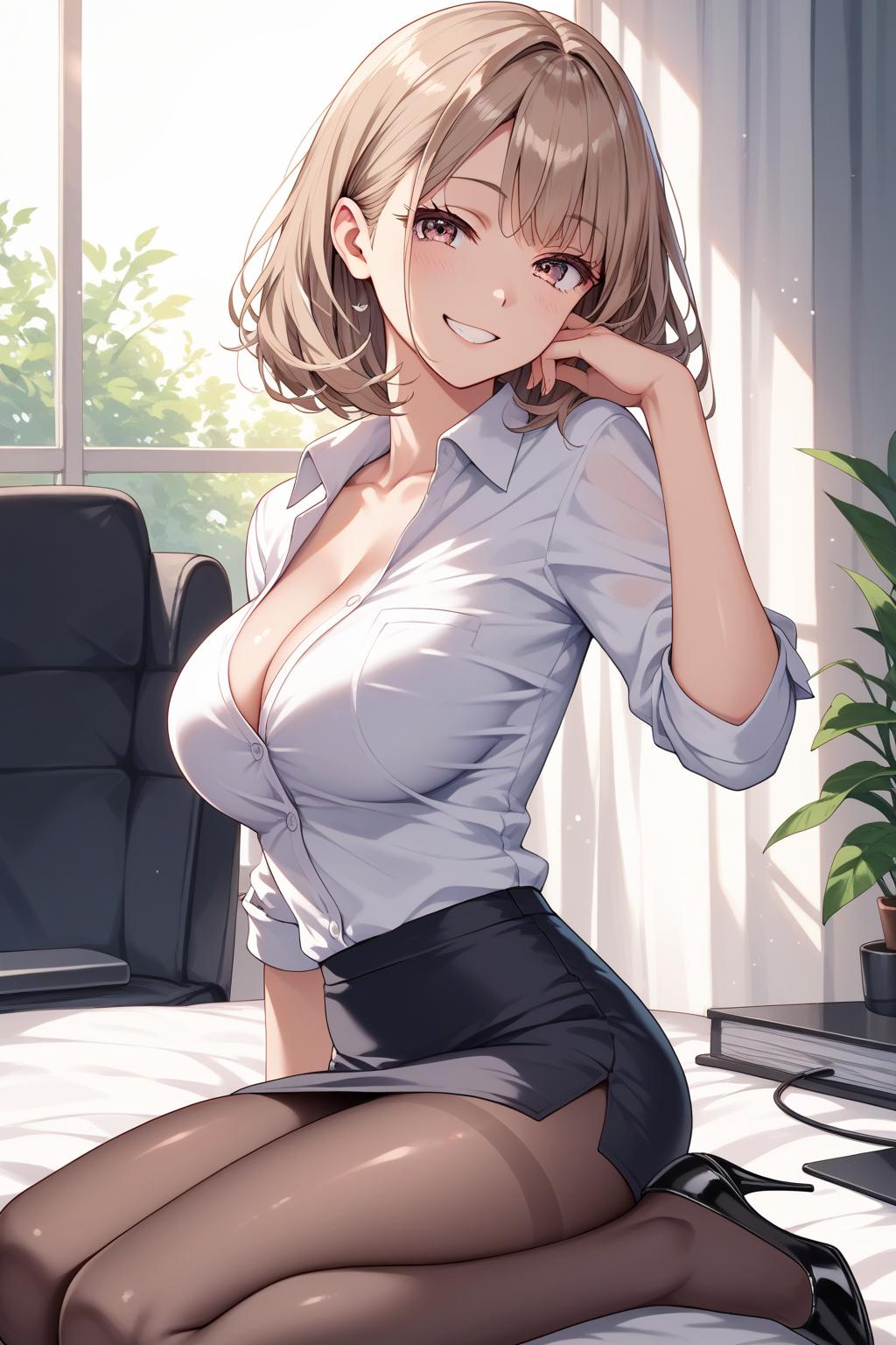 AIバブみ_黒パンスト美脚美女のAIイラスト_124236709_p2
