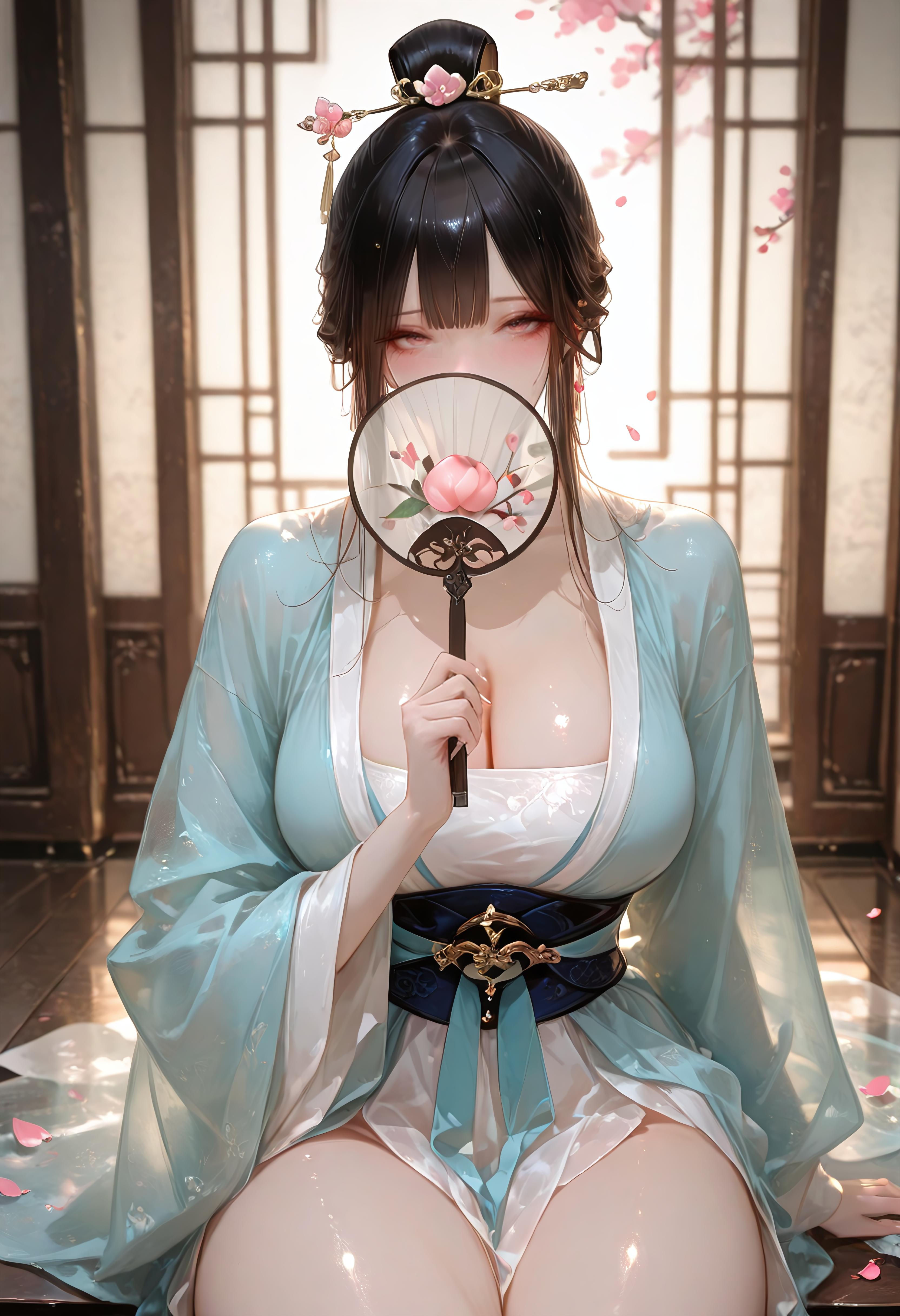 鶯 夜_犹抱琵琶半遮面_128005855_p0
