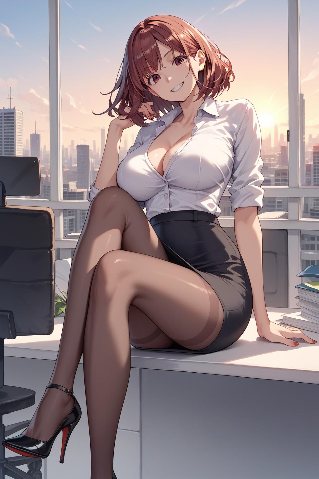 AIバブみ_黒パンスト美脚美女のAIイラスト_128537417_p2