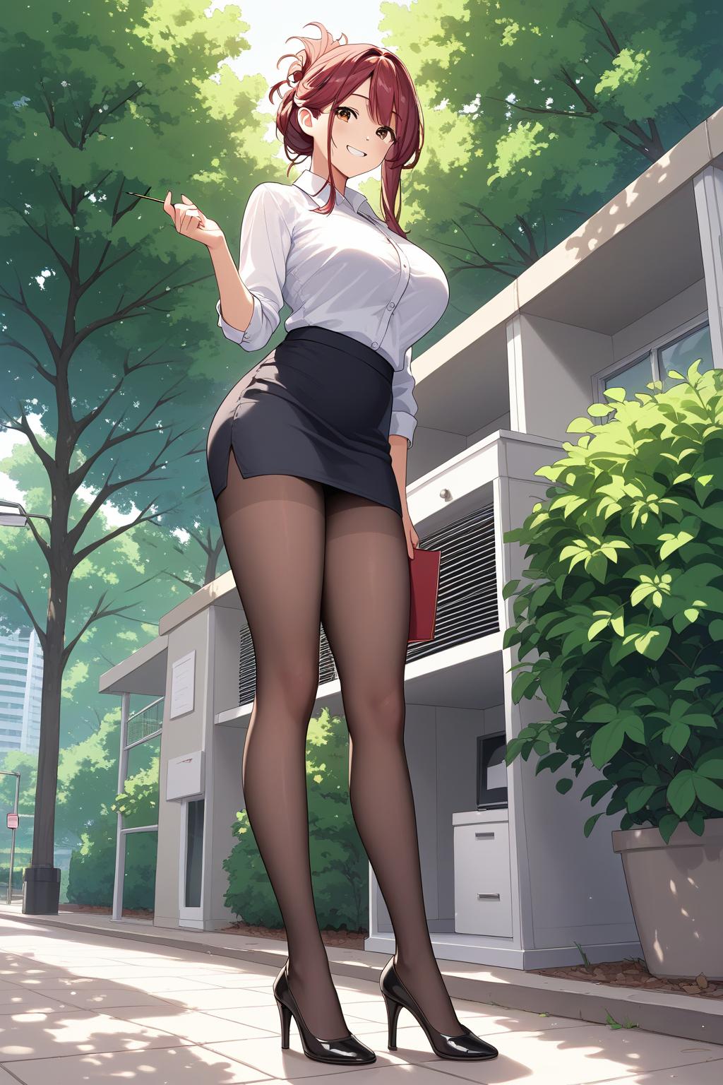 AIバブみ_黒パンスト美脚美女のAIイラスト_128322512_p2