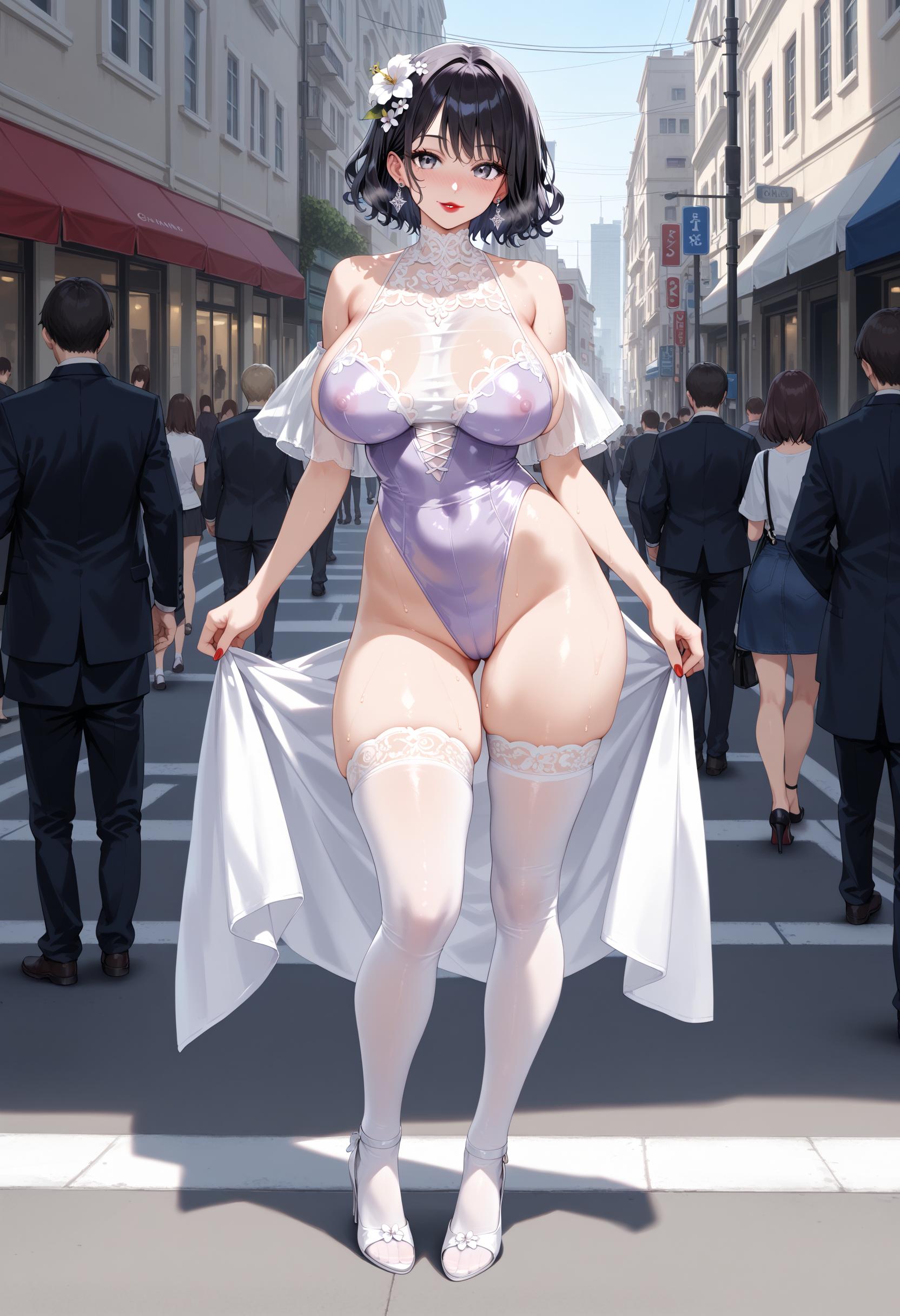 妄想サチュレーション_街角のセクシーレオタードお母さん_126146535_p2