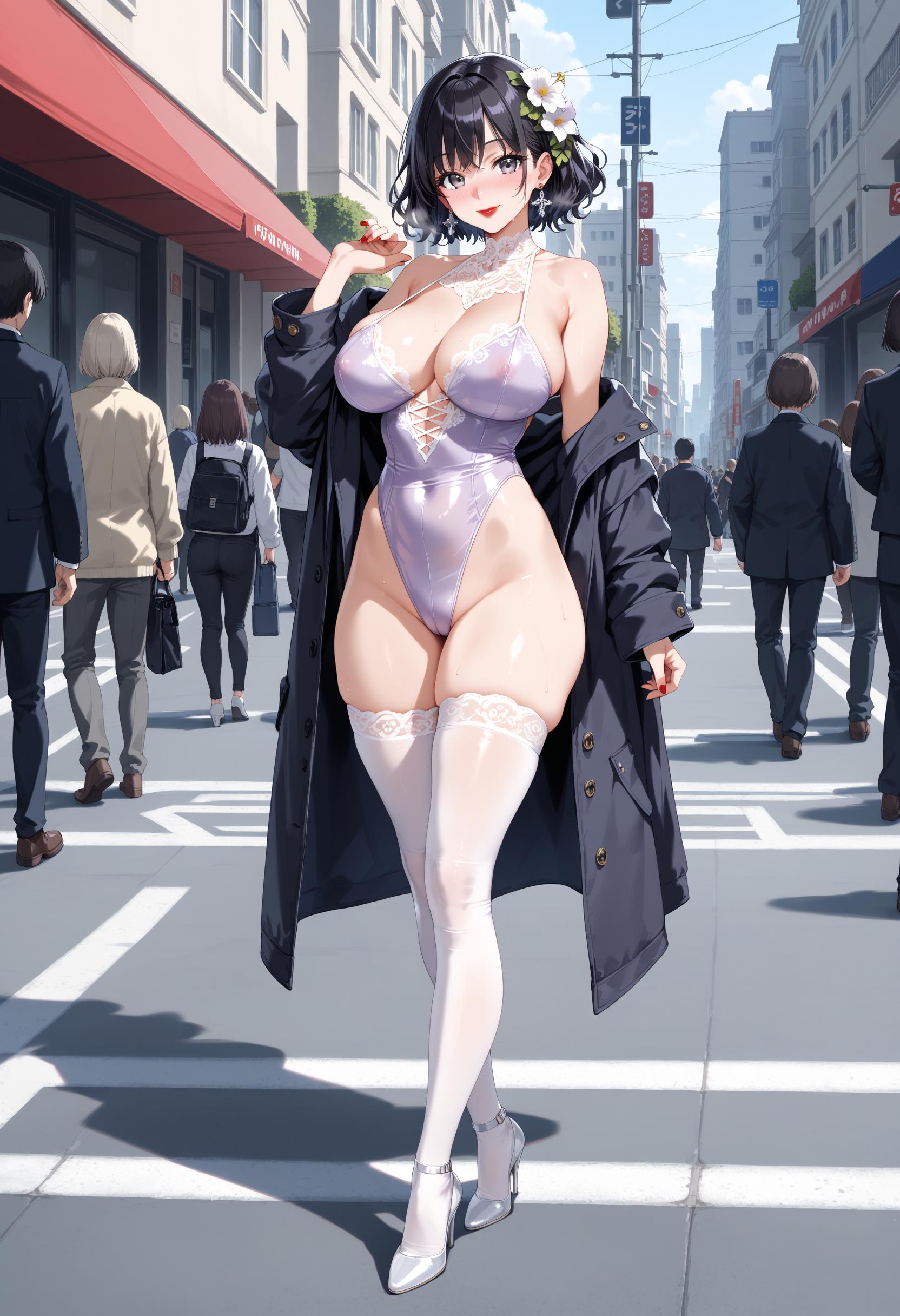 妄想サチュレーション_街角のセクシーレオタードお母さん_126146535_p0