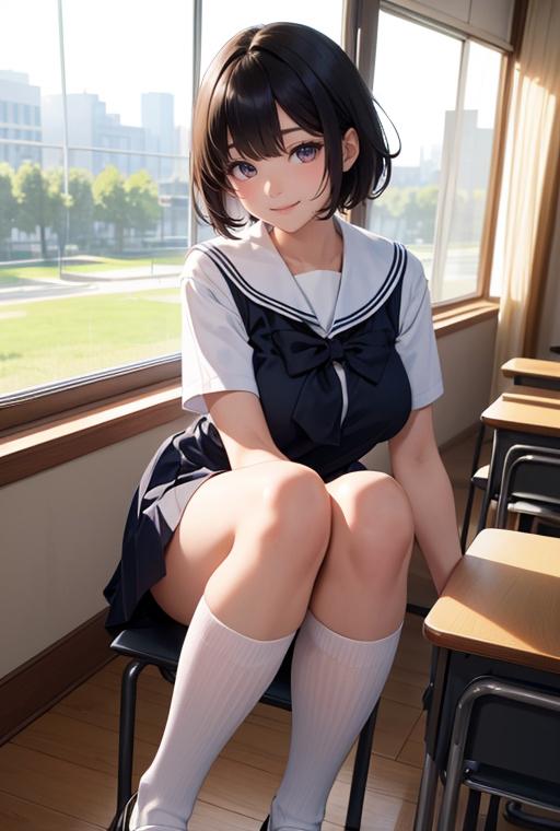 AIバブみ_かわいい制服JKのAIイラスト_116747384_p0