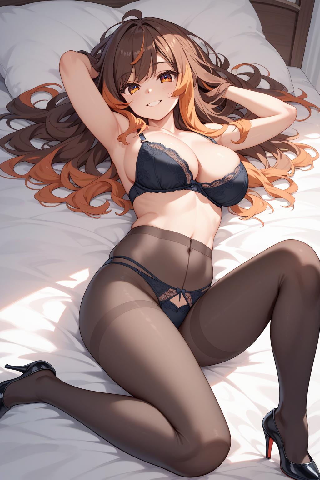 AIバブみ_黒パンスト美脚美女のAIイラスト_128991898_p2