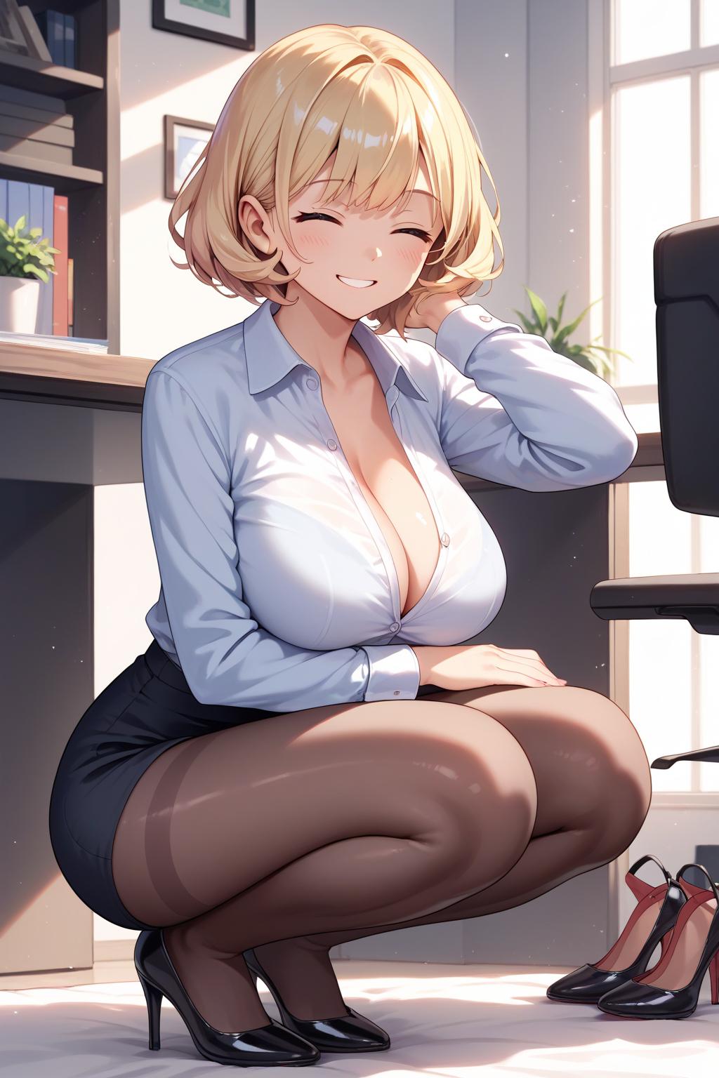 AIバブみ_黒パンスト美脚美女のAIイラスト_128814576_p0