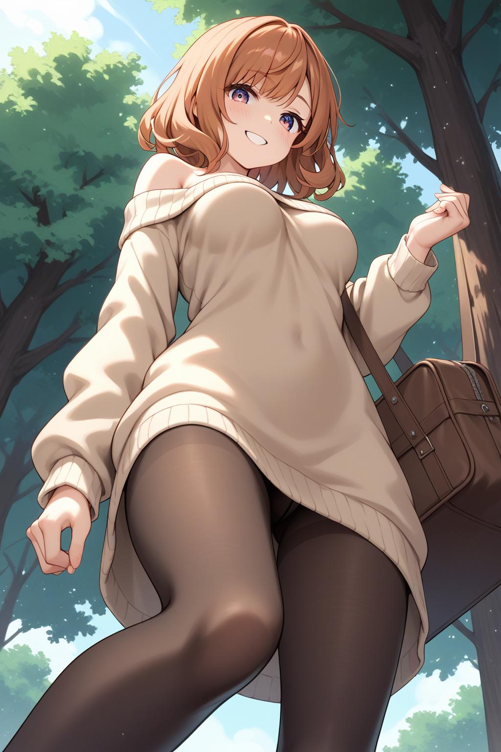 AIバブみ_黒パンスト美脚美女のAIイラスト_123901157_p0