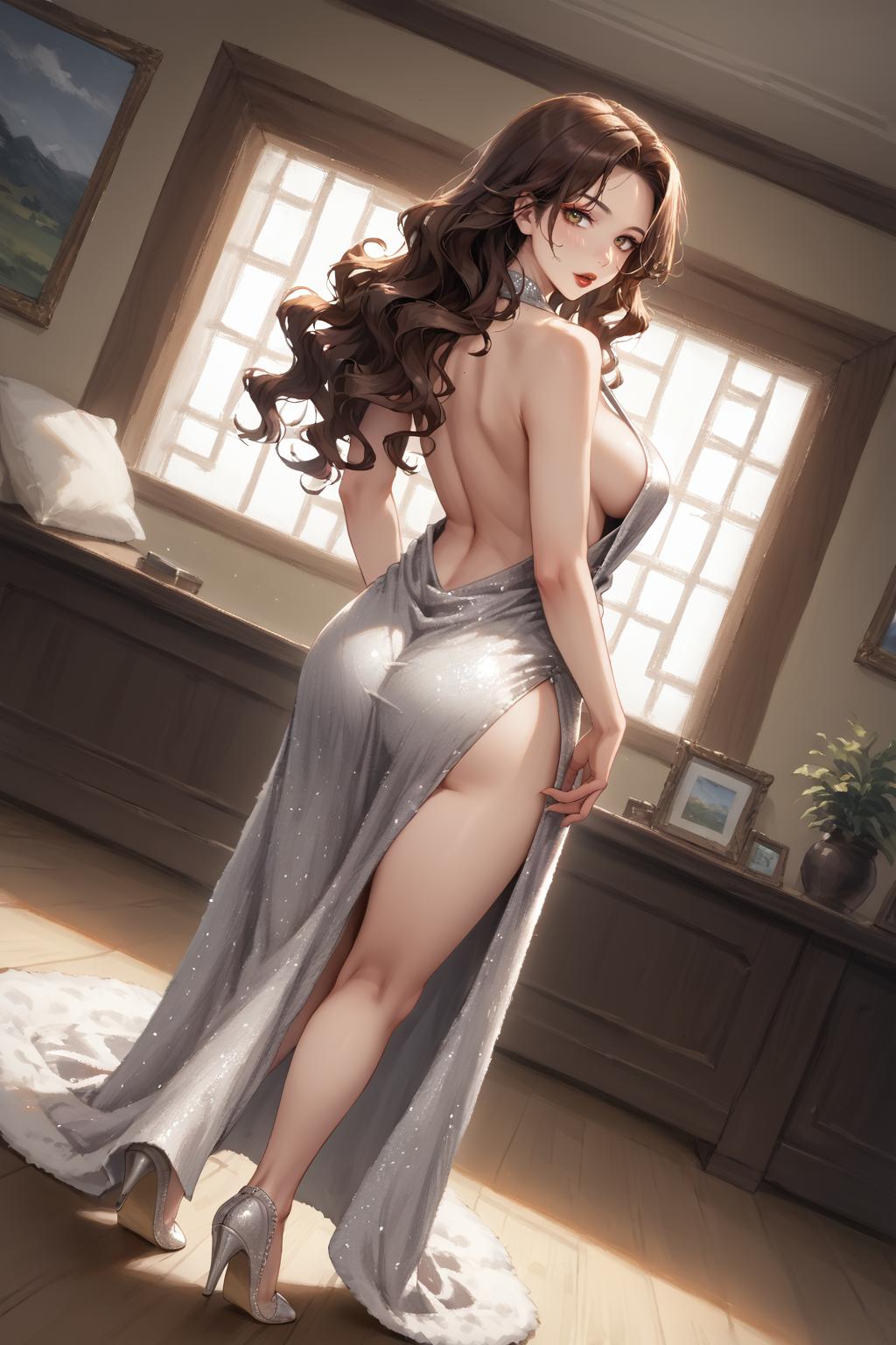 Haruki321はるきたつや_礼服长裙小姐姐_127979557_p5