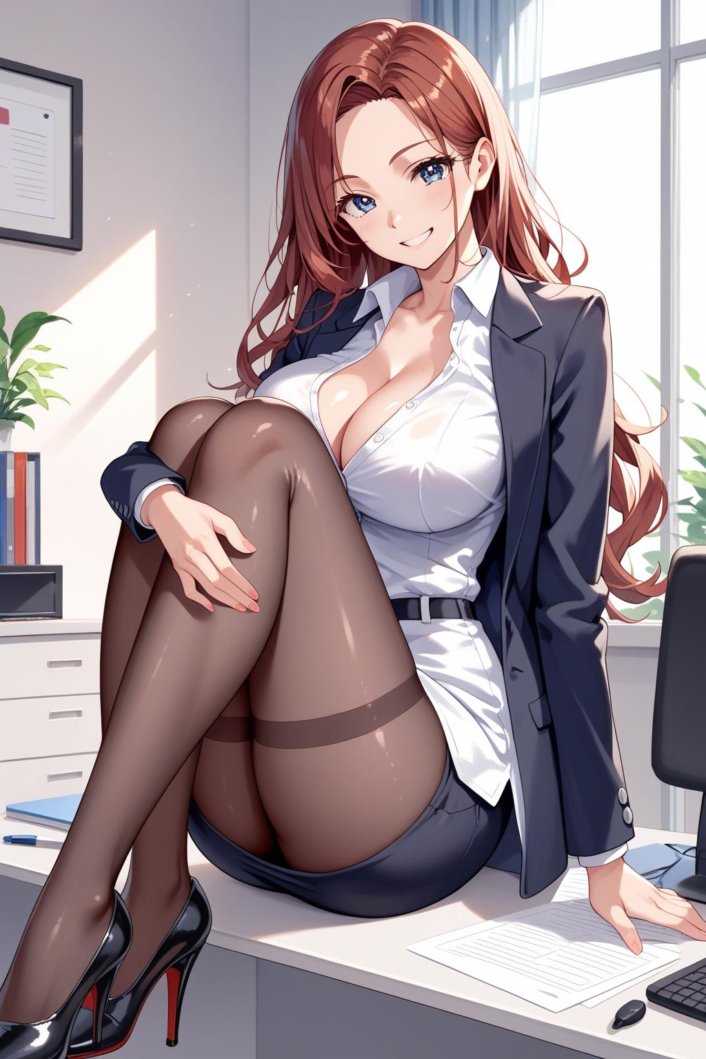 AIバブみ_黒パンスト美脚美女のAIイラスト_128602471_p2