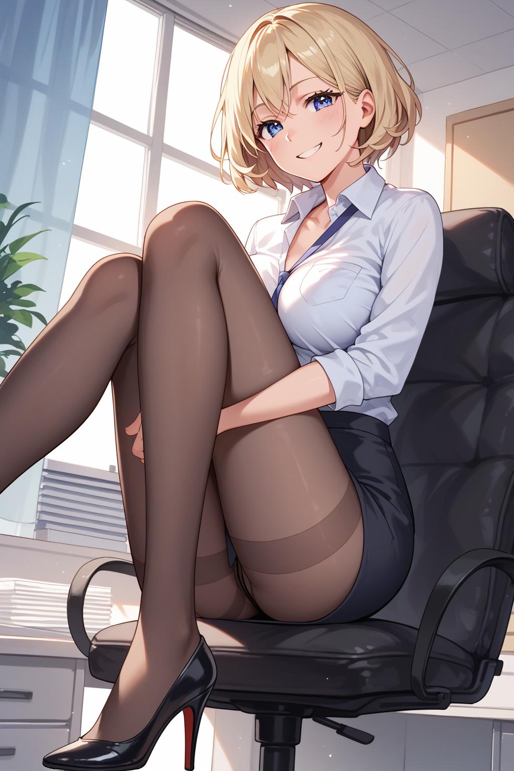 AIバブみ_黒パンスト美脚美女のAIイラスト_128493483_p2