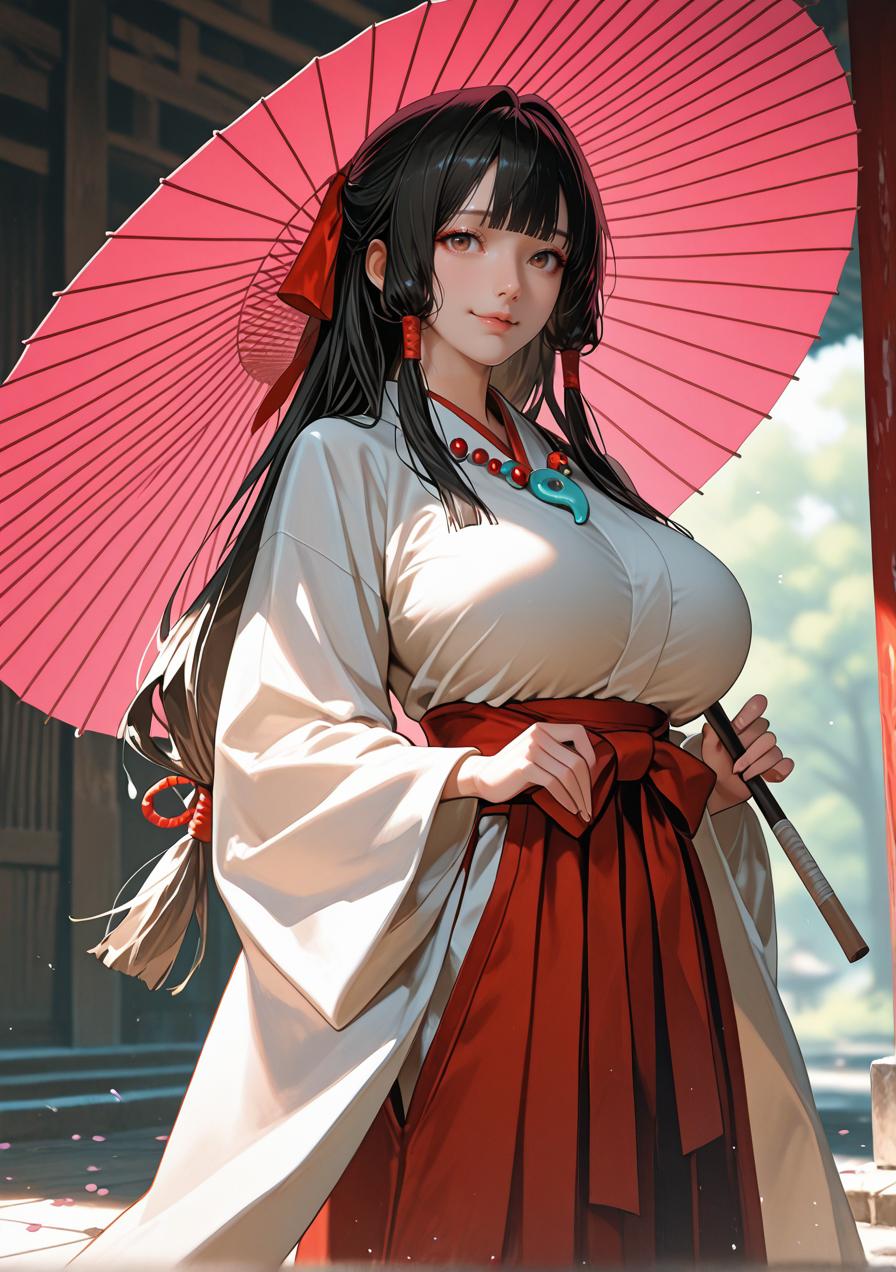 ねこねこ_巫女さん　オリジナル　春日野百花_127958671_p0