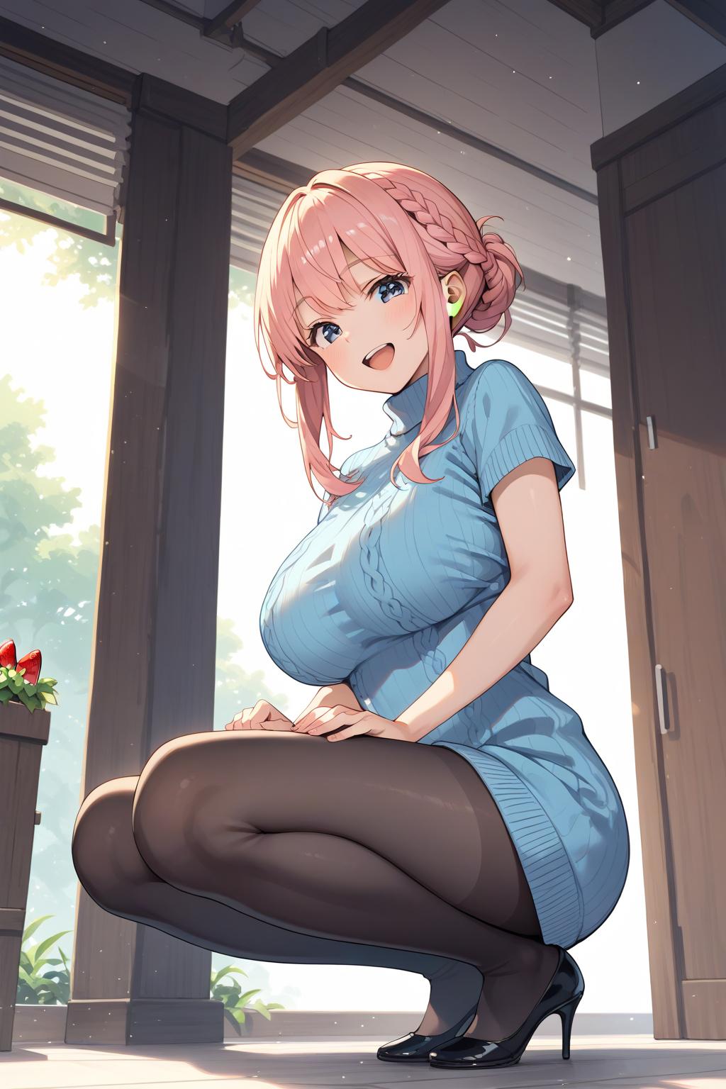 AIバブみ_黒パンスト美脚美女のAIイラスト_124299935_p2