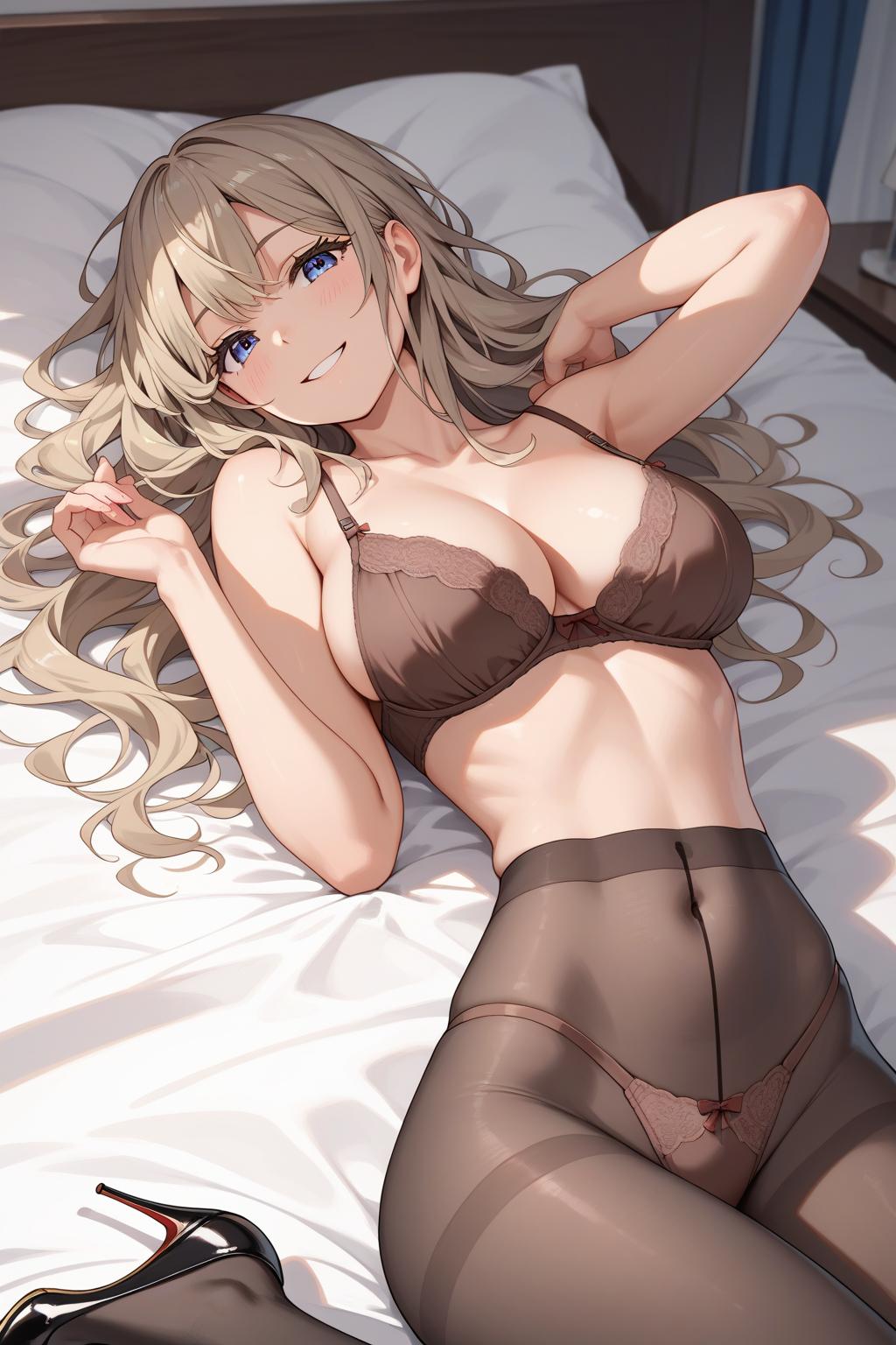 AIバブみ_黒パンスト美脚美女のAIイラスト_129104026_p1