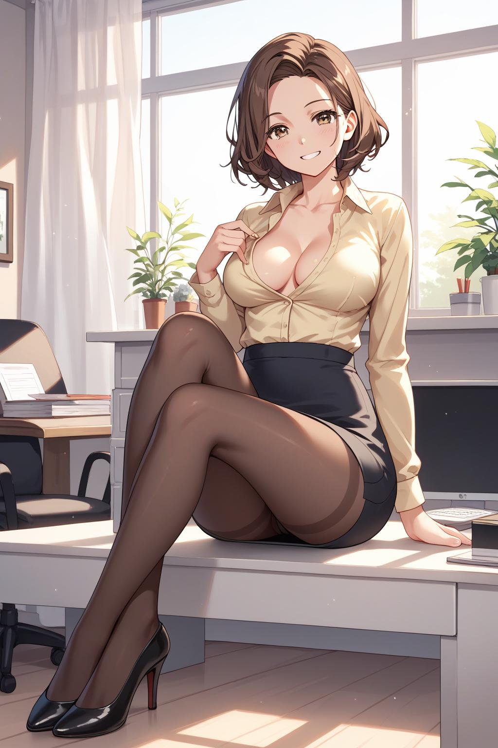 AIバブみ_黒パンスト美脚美女のAIイラスト_128568153_p2