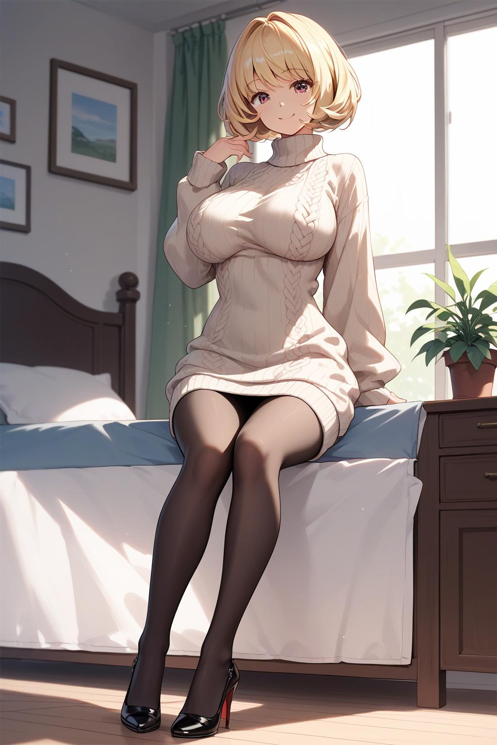 AIバブみ_黒パンスト美脚美女のAIイラスト_125871224_p2
