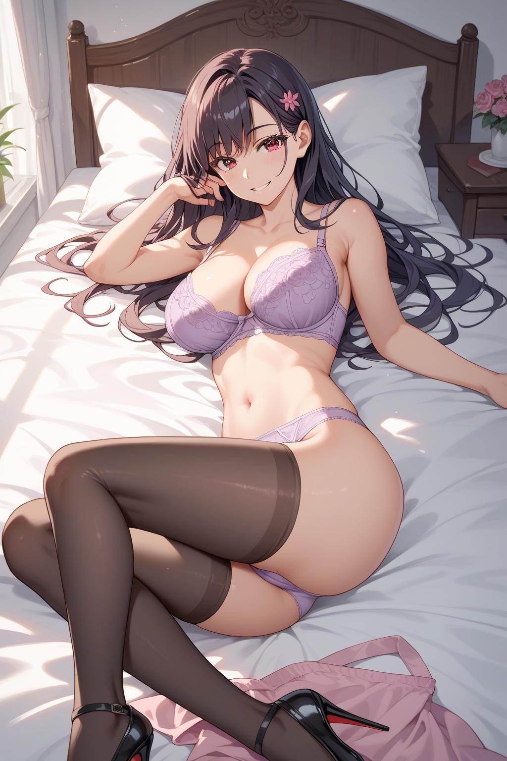 AIバブみ_黒パンスト美脚美女のAIイラスト_129032574_p1