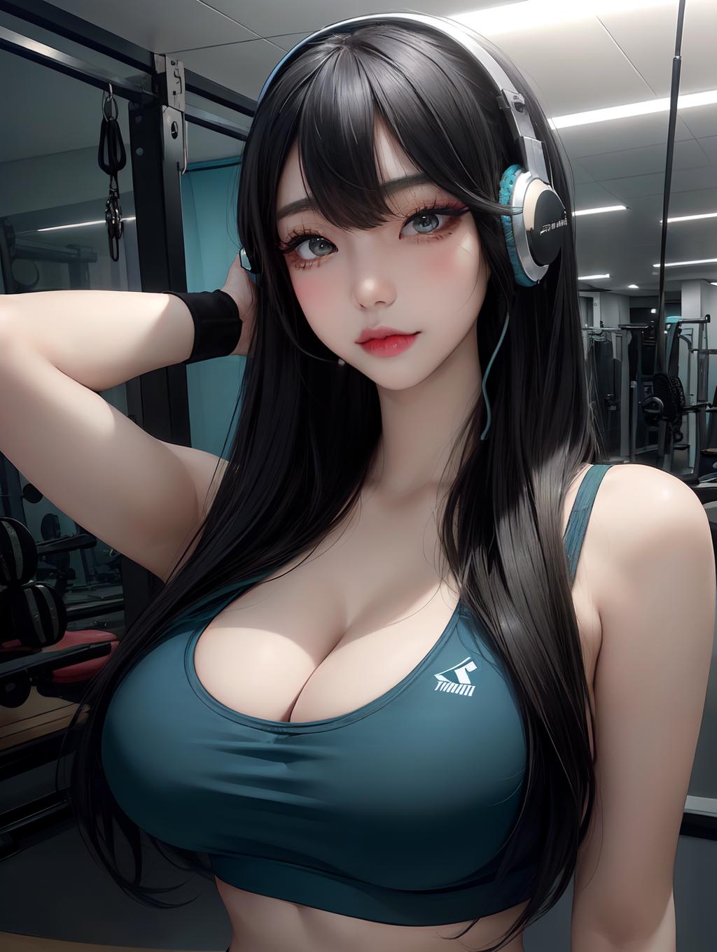 머스탱_Teal Gym Clothes_116583950_p2