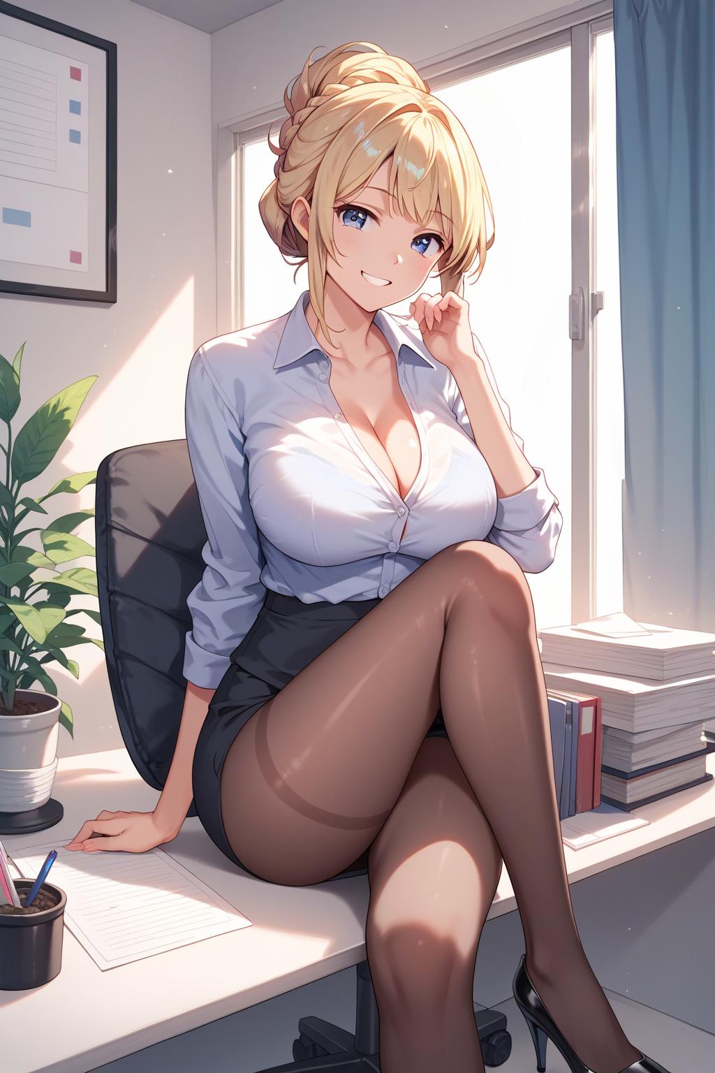 AIバブみ_黒パンスト美脚美女のAIイラスト_129238647_p2
