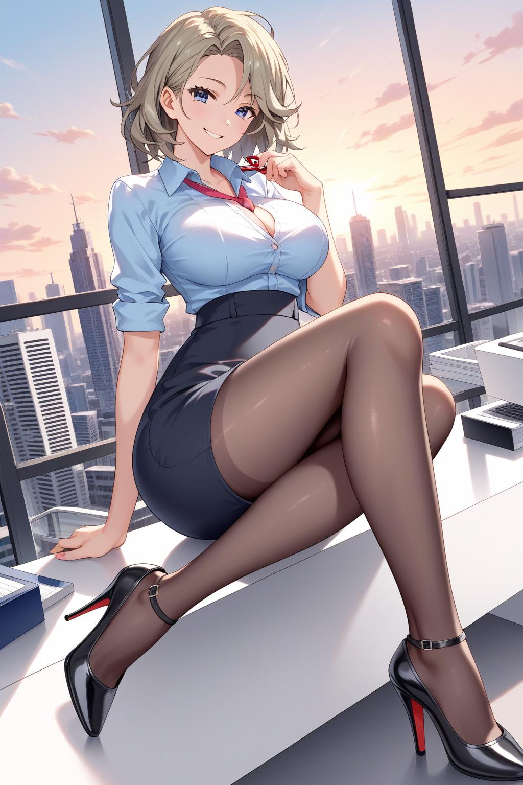 AIバブみ_黒パンスト美脚美女のAIイラスト_129197488_p3