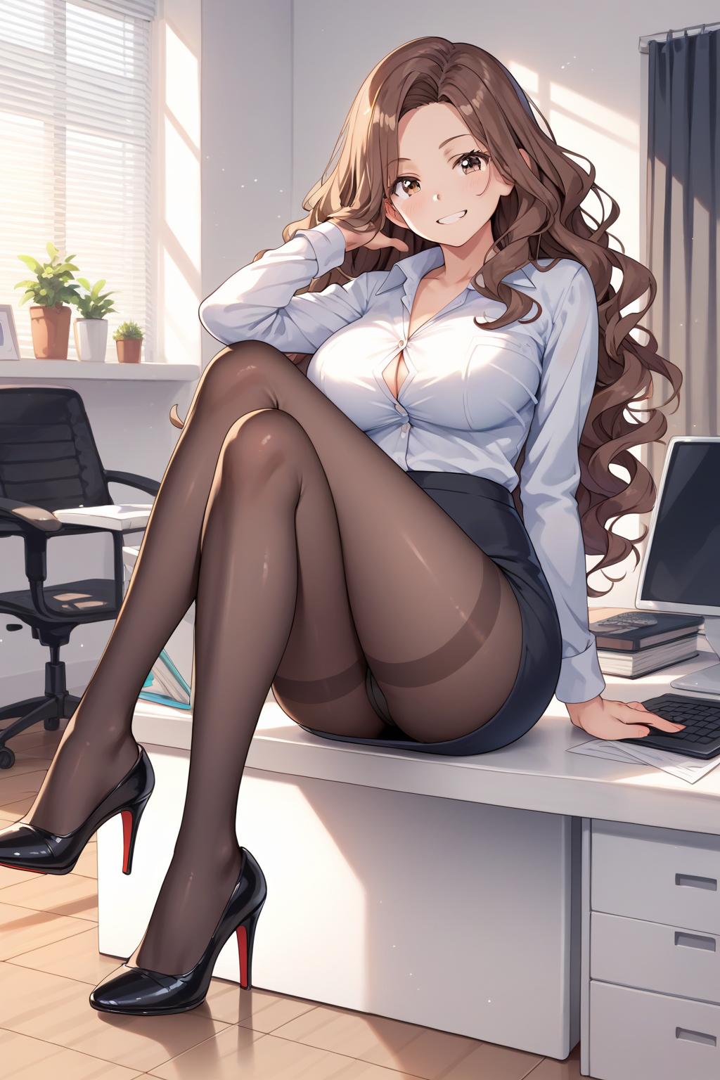 AIバブみ_黒パンスト美脚美女のAIイラスト_129197488_p2