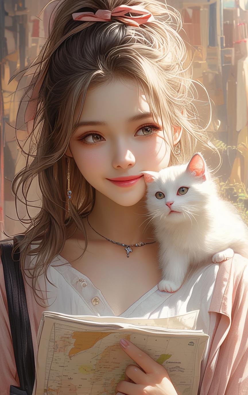 Natsuki_俏丽な少女と彼女のいたずらっ子の猫_117902645_p9