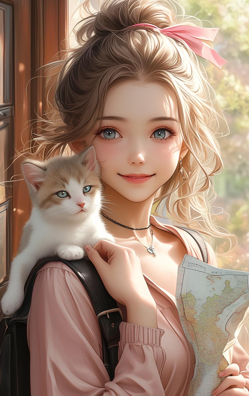 Natsuki_俏丽な少女と彼女のいたずらっ子の猫_117902645_p17