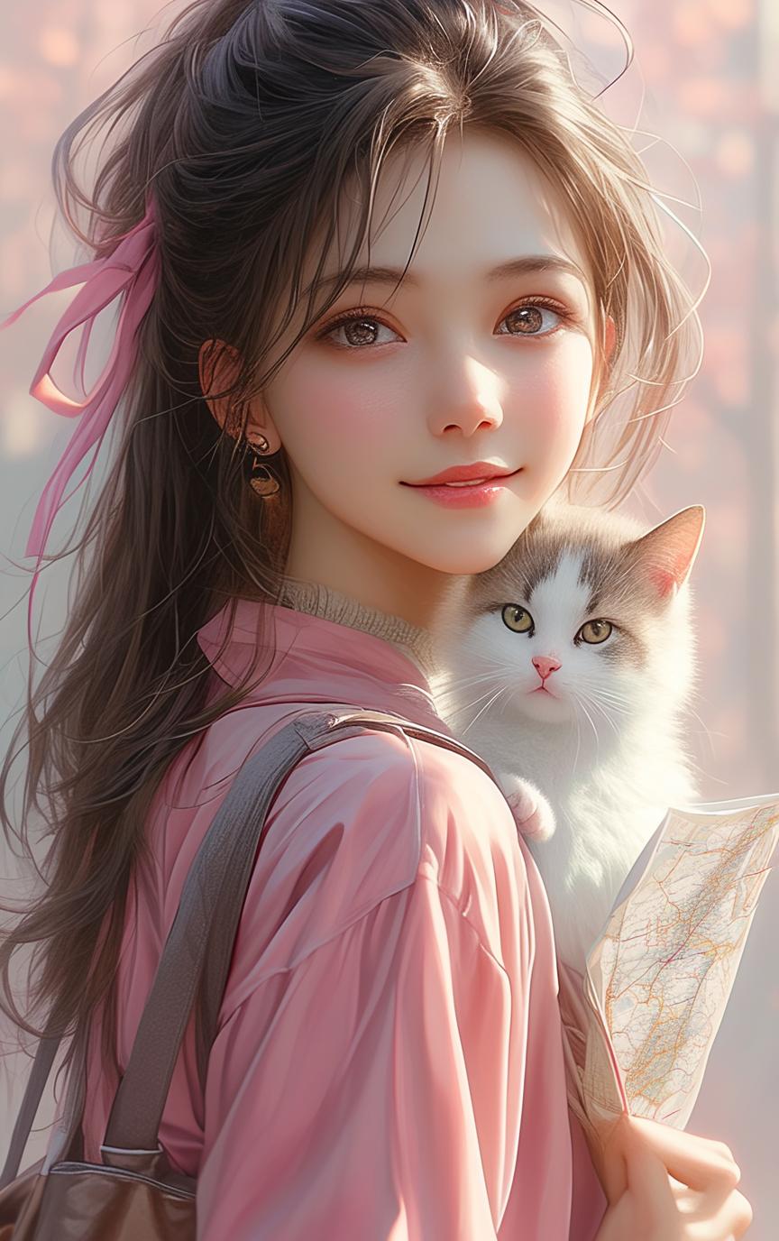 Natsuki_俏丽な少女と彼女のいたずらっ子の猫_117902645_p8