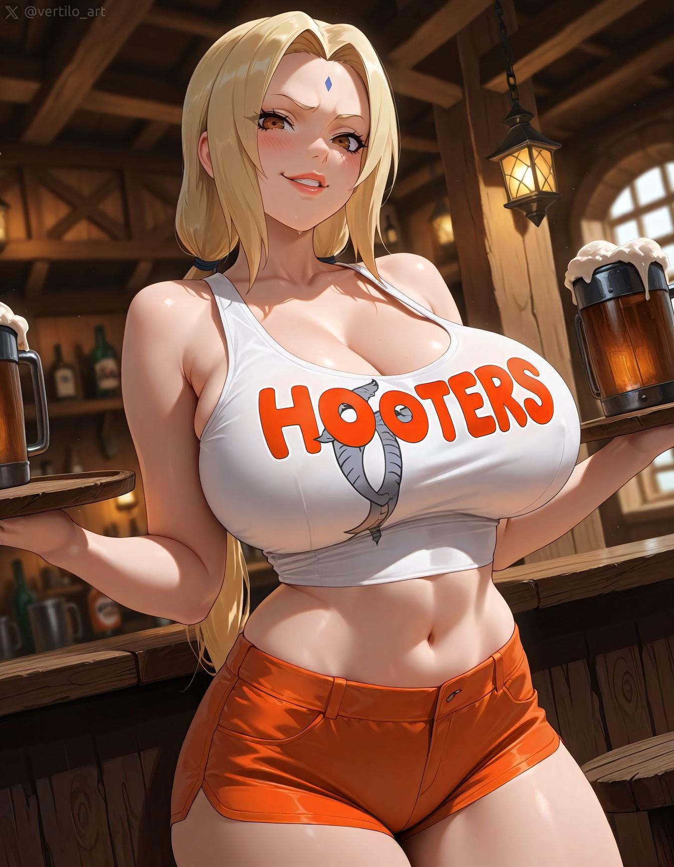 Vertilo_Tsunade working at Hooters_128007354_p0