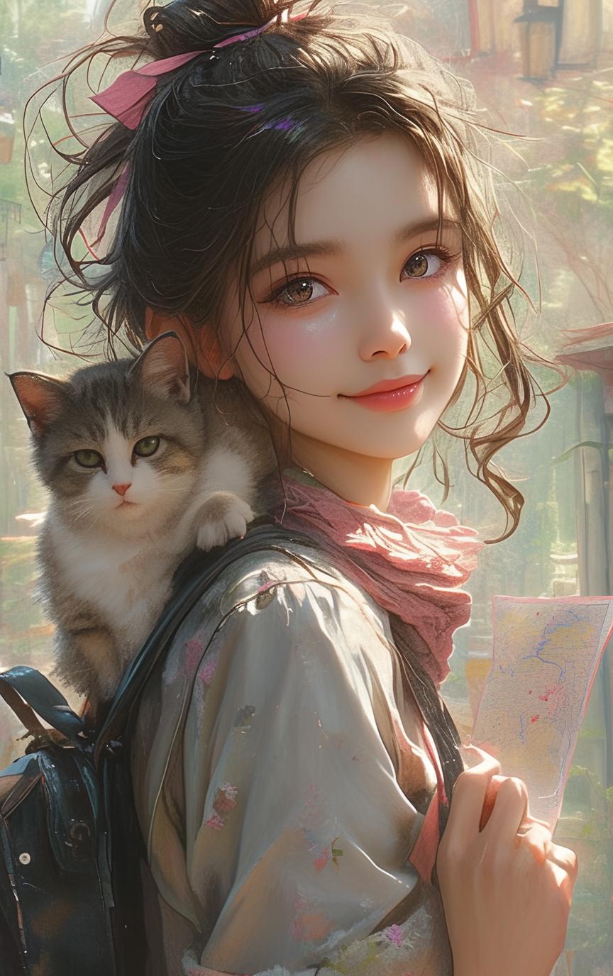 Natsuki_俏丽な少女と彼女のいたずらっ子の猫_117902645_p22