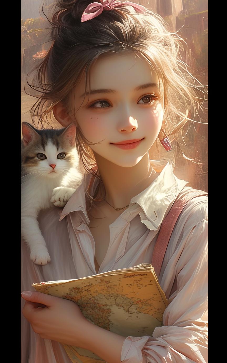 Natsuki_俏丽な少女と彼女のいたずらっ子の猫_117863881_p11