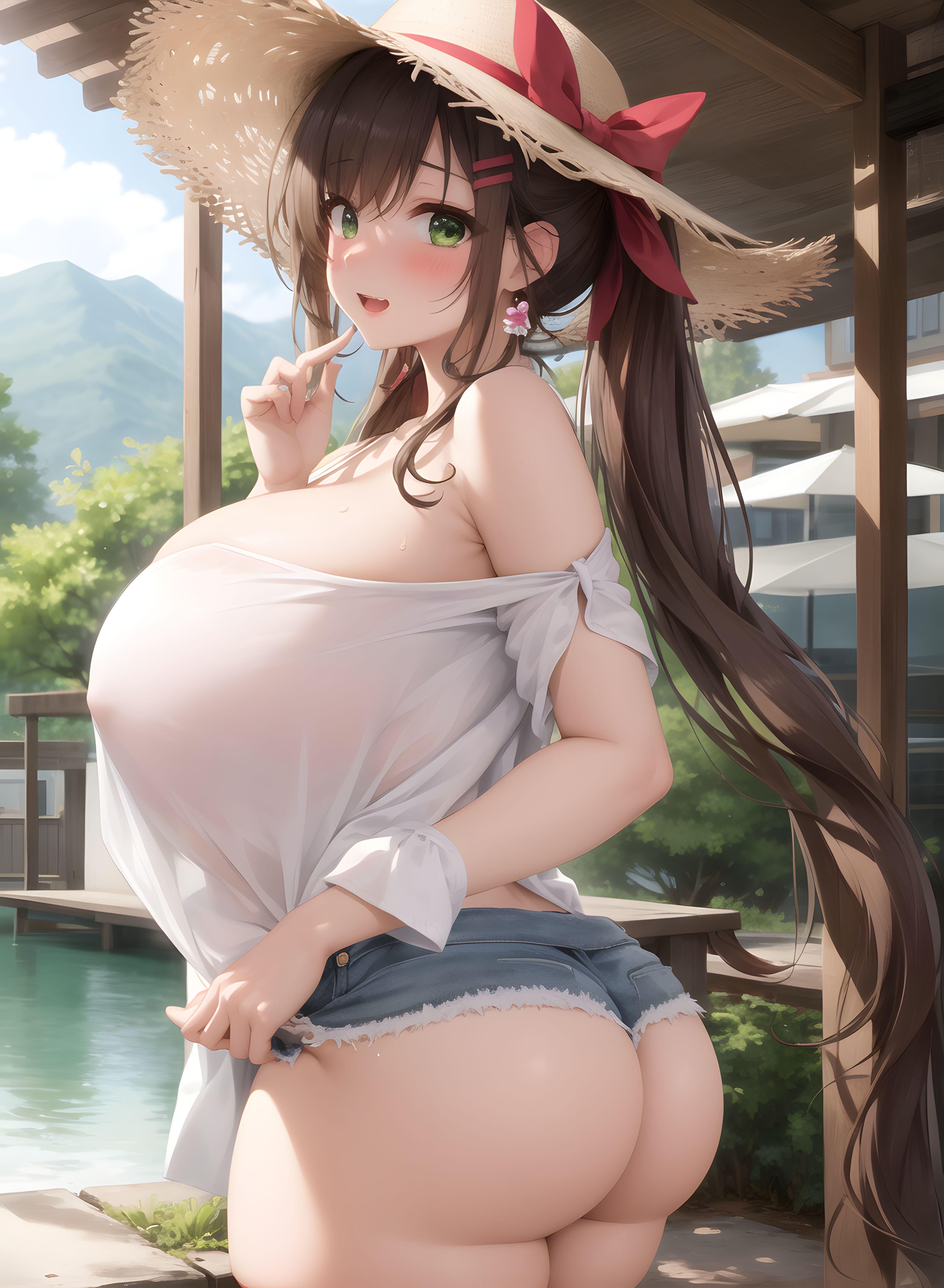 AI-Generator_【AI】茶髪碧眼少女／私服／透け服／爆乳２_112216020_p11