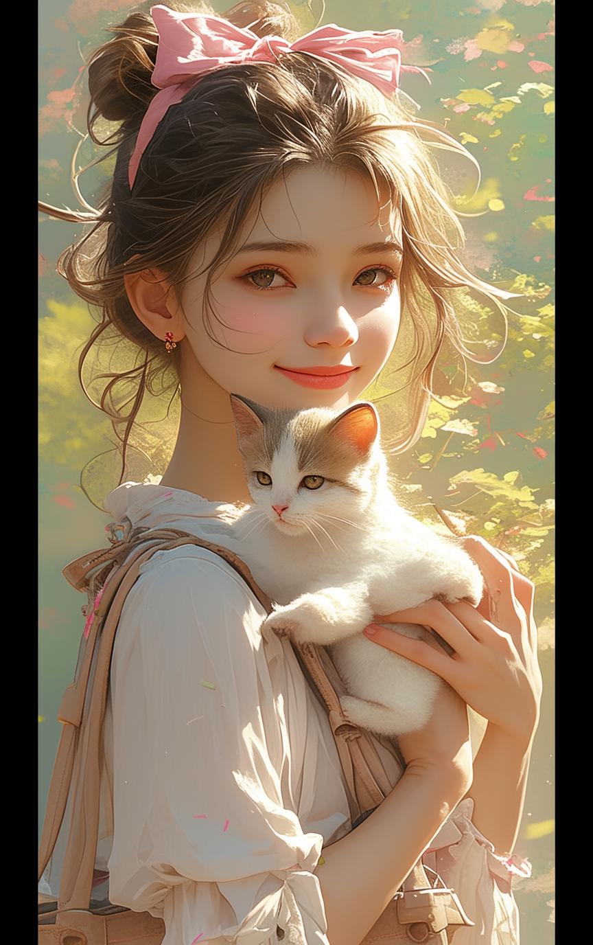 Natsuki_俏丽な少女と彼女のいたずらっ子の猫_117902645_p13