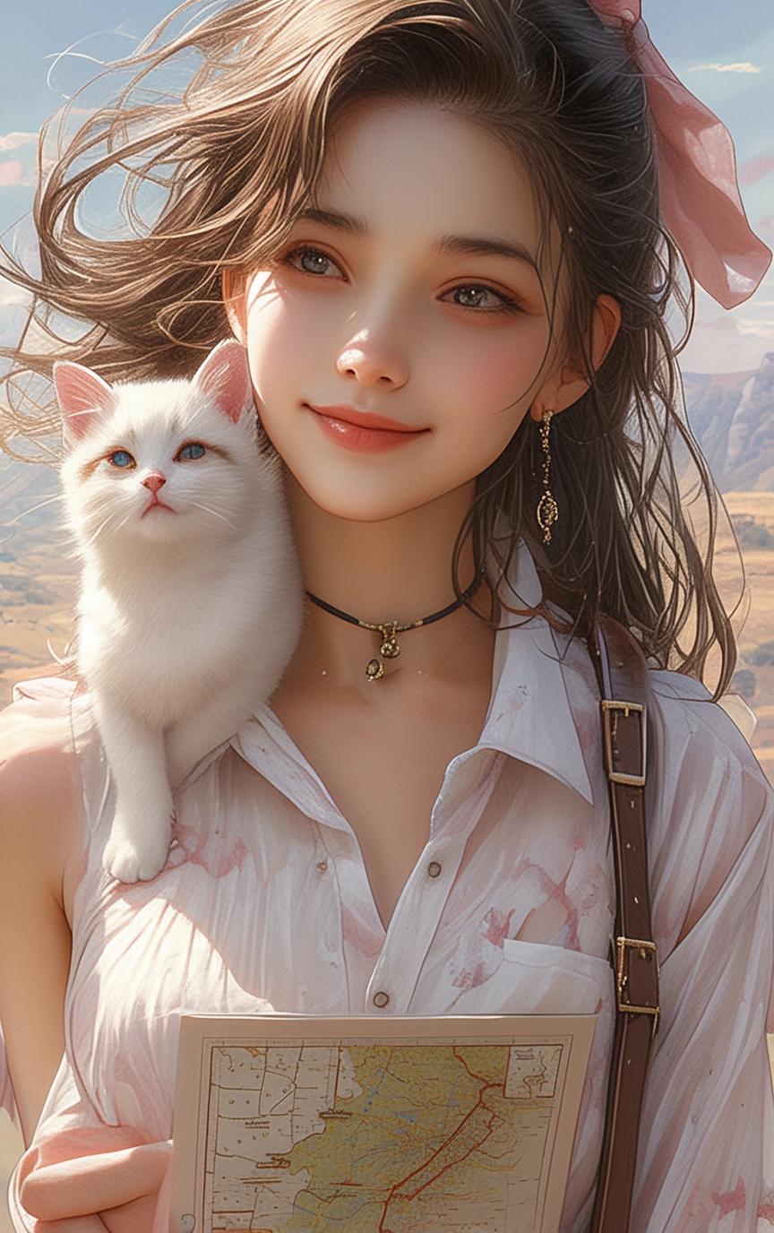 Natsuki_俏丽な少女と彼女のいたずらっ子の猫_117863881_p9