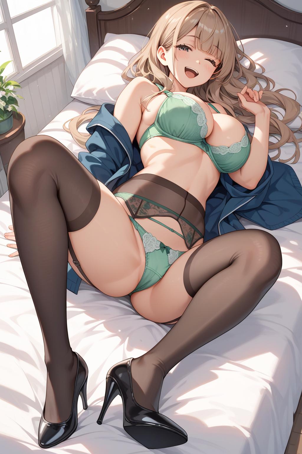 AIバブみ_黒パンスト美脚美女のAIイラスト_129347664_p2