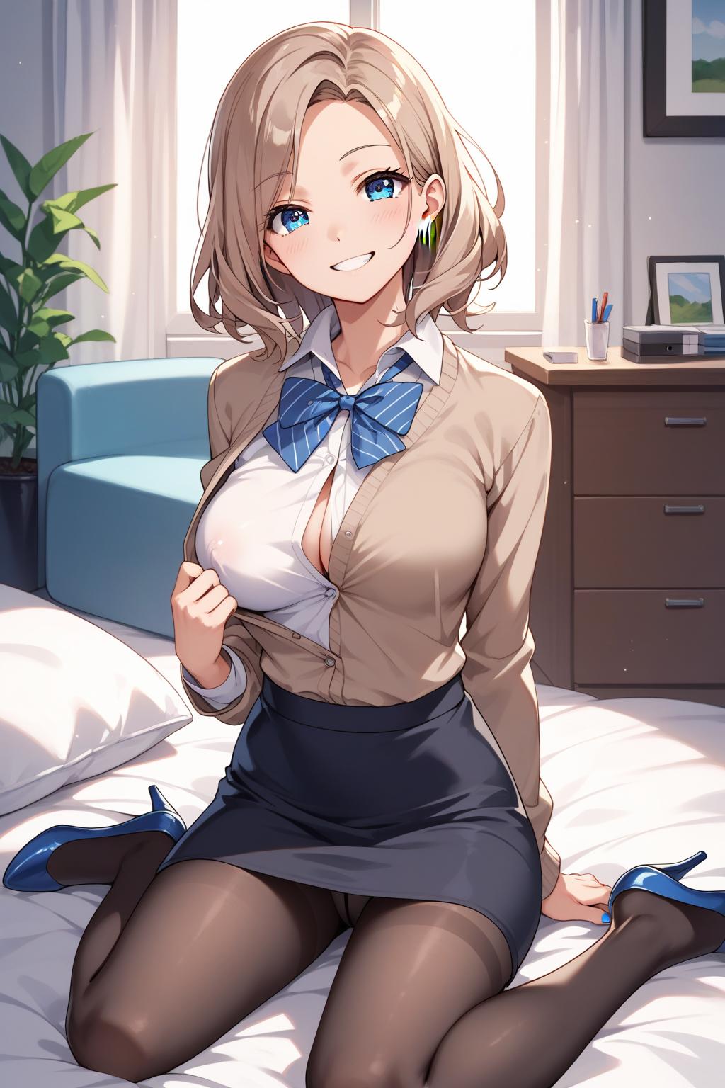 AIバブみ_黒パンスト美脚美女のAIイラスト_129523644_p2