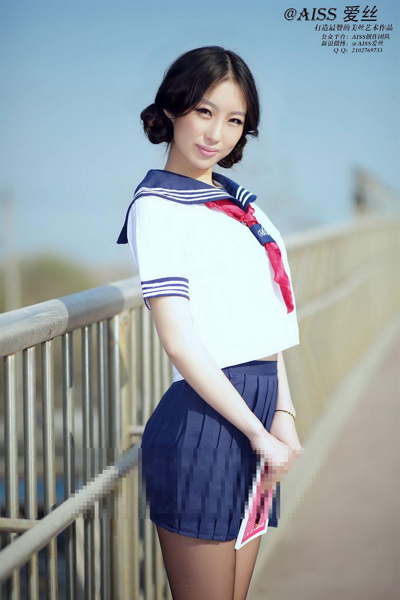 [AISS爱丝钻石] 经典丝袜美腿外拍 NO.038 放学了_p023