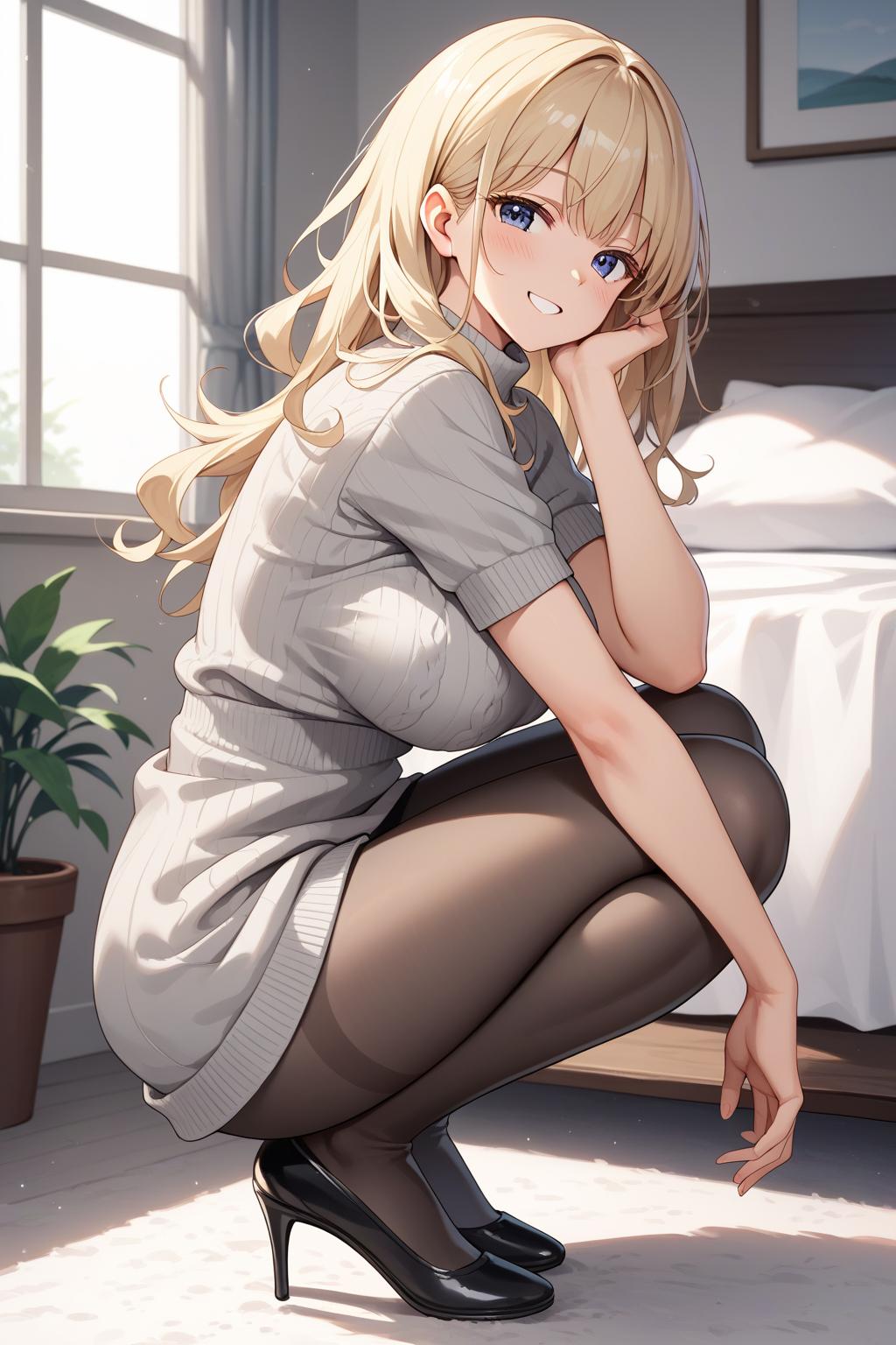 AIバブみ_黒パンスト美脚美女のAIイラスト_129921652_p2