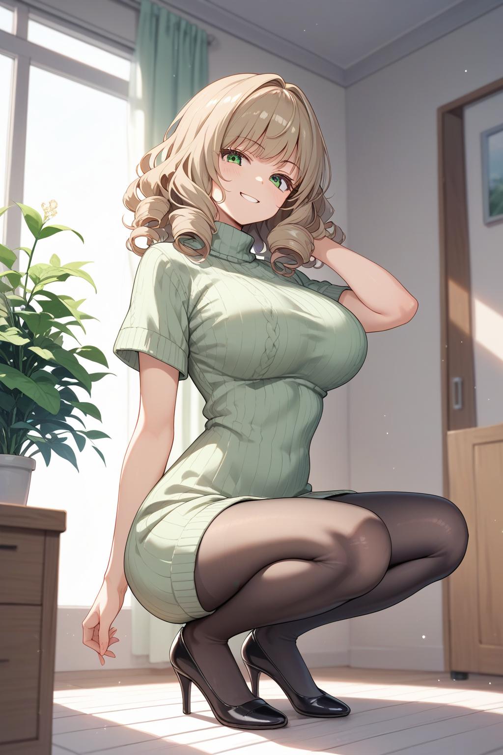 AIバブみ_黒パンスト美脚美女のAIイラスト_130039071_p2