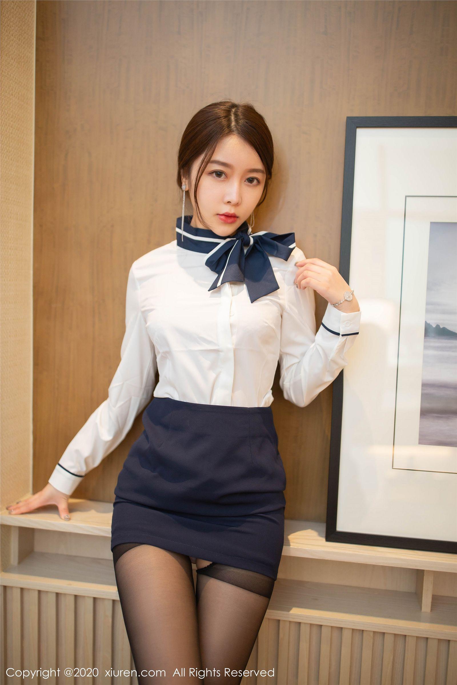 [XIUREN秀人网] 2020.05.20 NO.2267 开档黑丝 夏诗雯Sally_p002