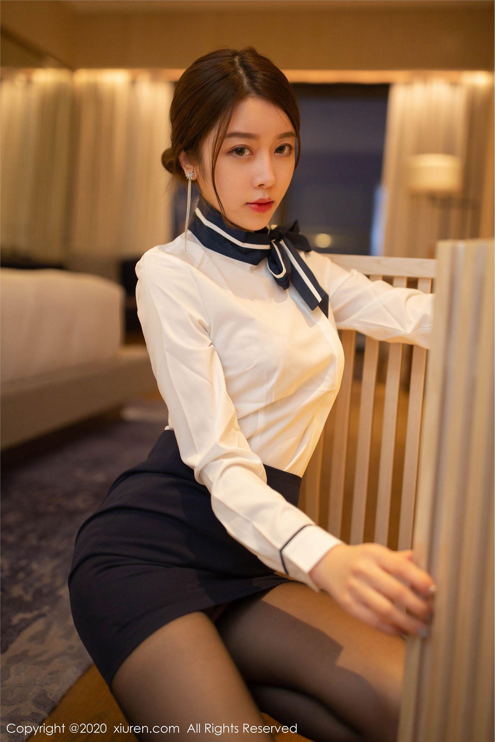 [XIUREN秀人网] 2020.05.20 NO.2267 开档黑丝 夏诗雯Sally_p056