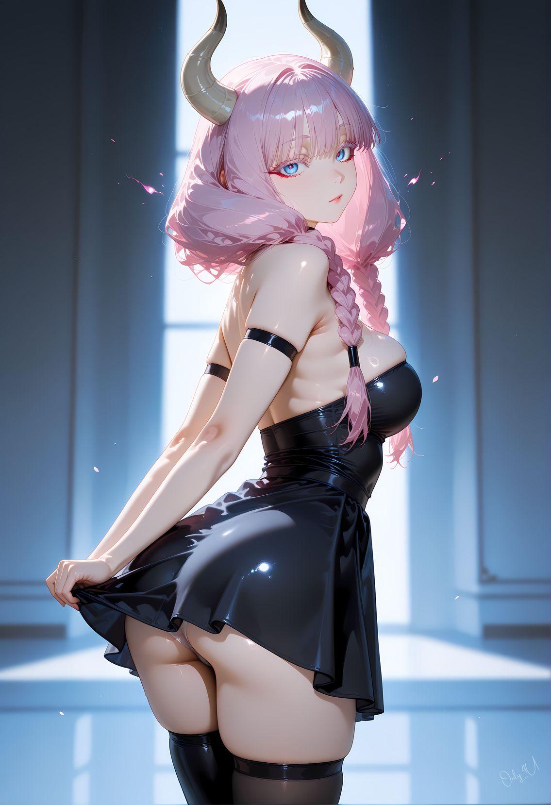 Only4uArt_Aura black dress frieren_130238681_p3