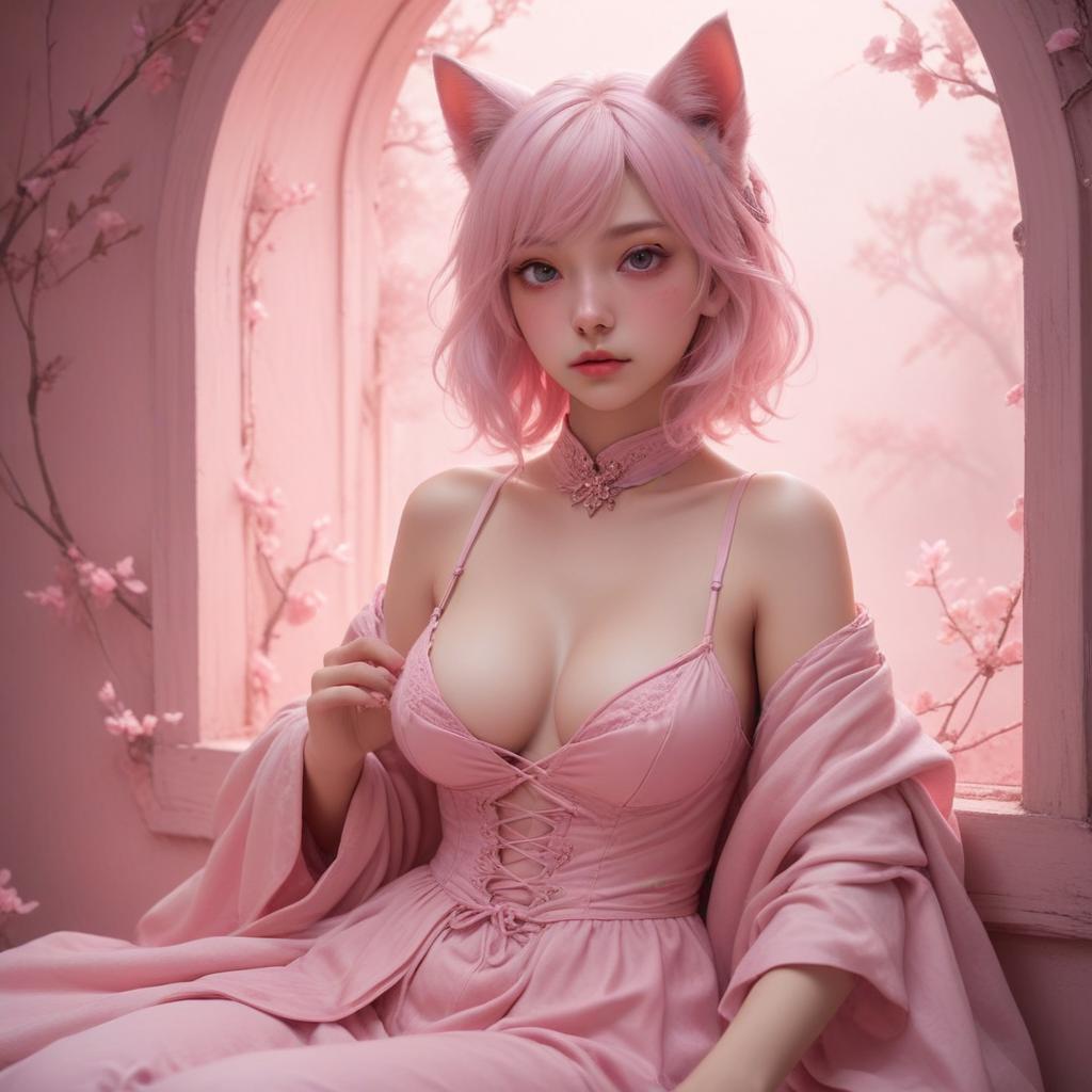 nononr_獣耳　ピンク　美少女　セクシー　AI生産_123226295_p0
