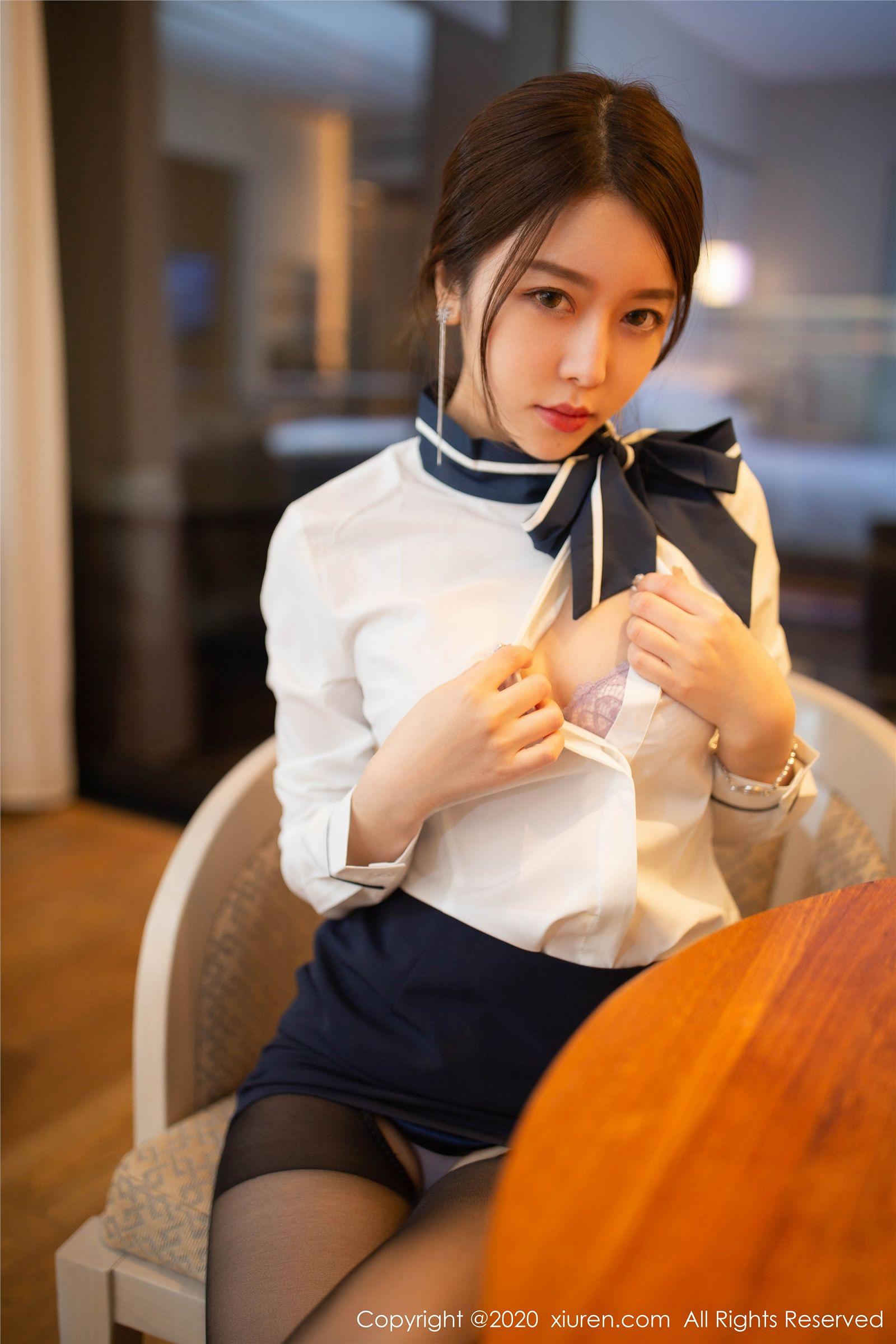[XIUREN秀人网] 2020.05.20 NO.2267 开档黑丝 夏诗雯Sally_p010