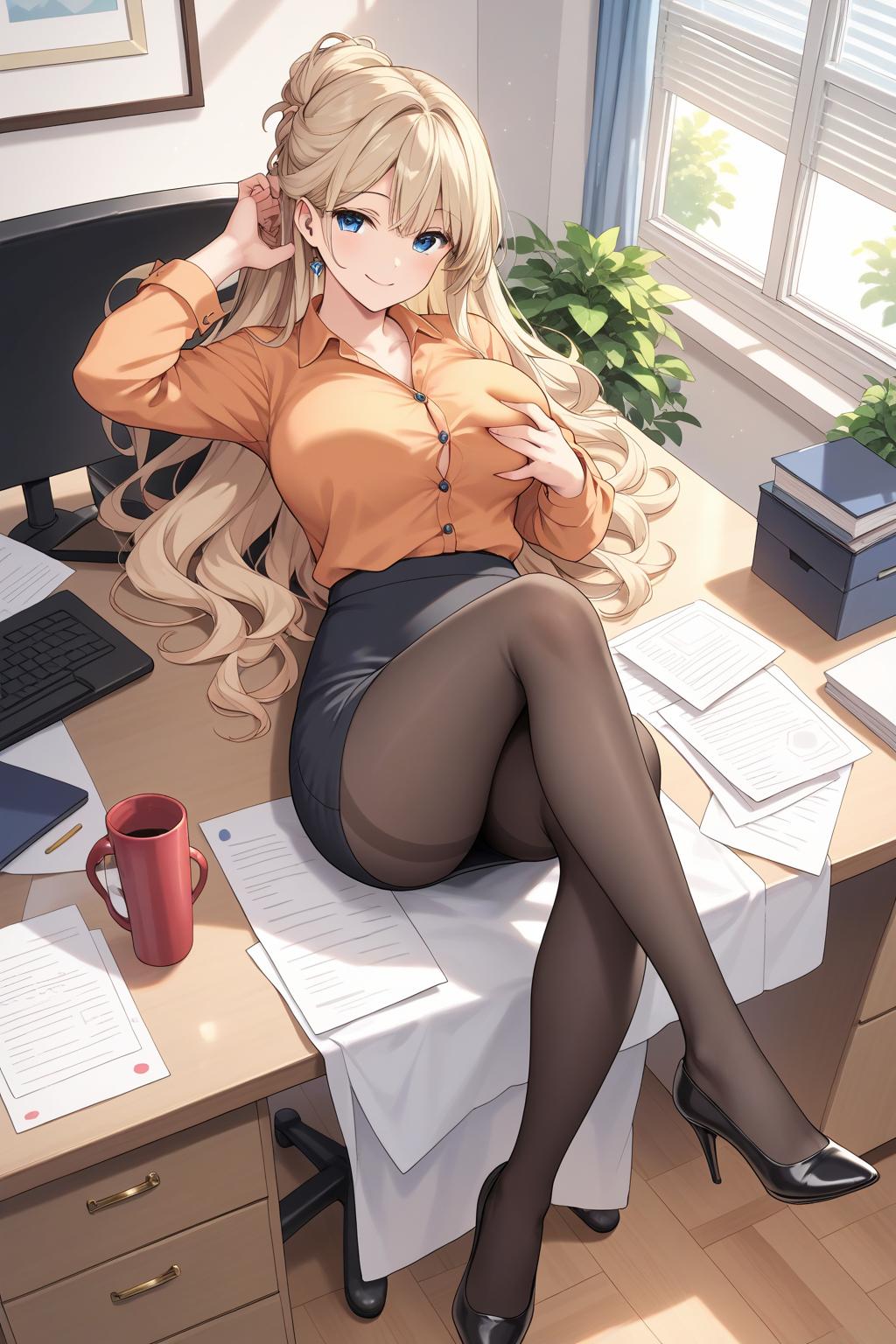 AIバブみ_黒パンスト美脚美女のAIイラスト_130303581_p2