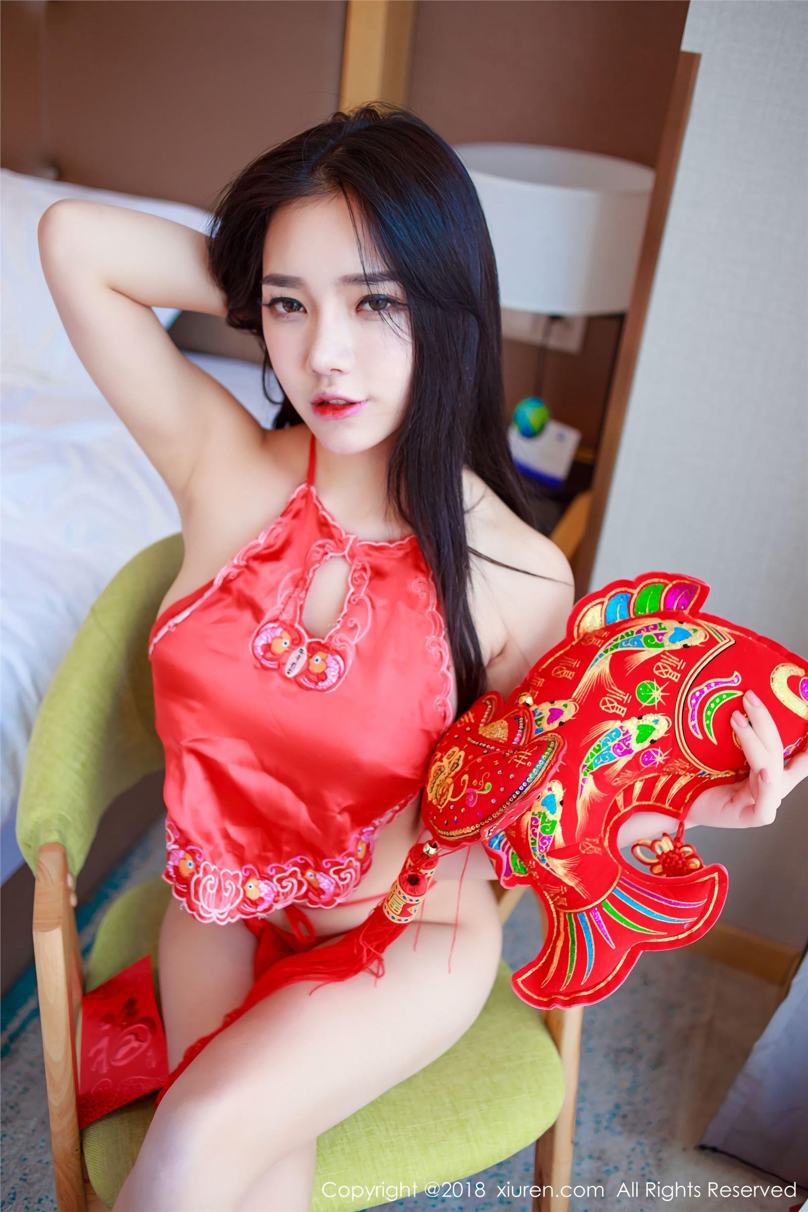 [秀人XIUREN] 2018.02.01 NO.921 肚兜内衣 夏雪爱_p016