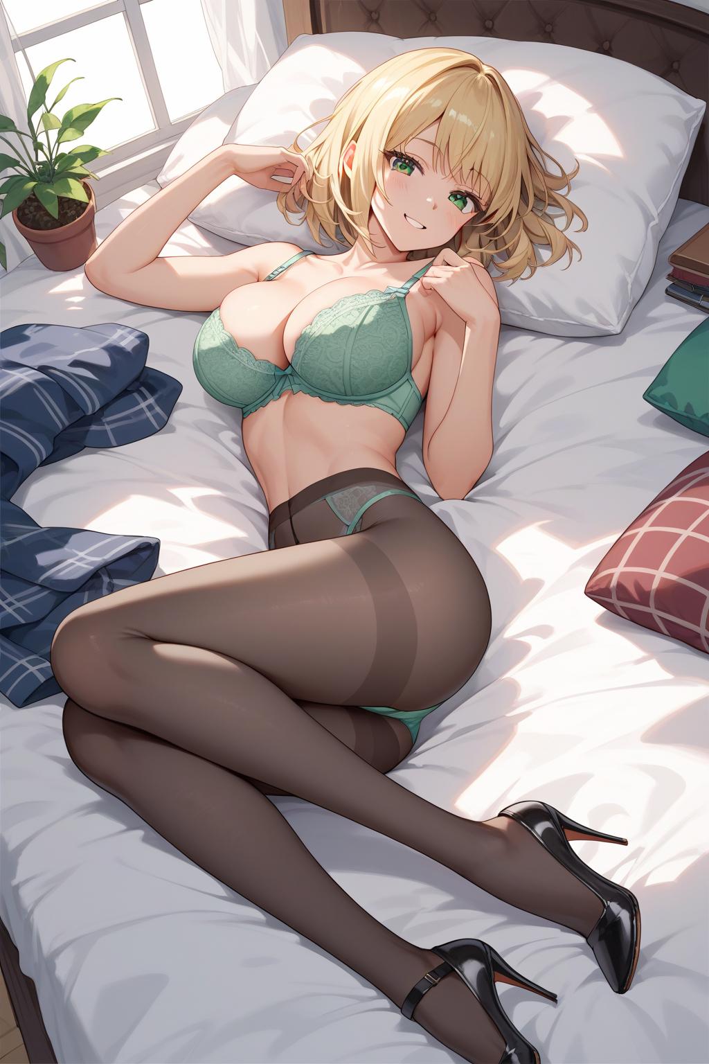 AIバブみ_黒パンスト美脚美女のAIイラスト_129625739_p0