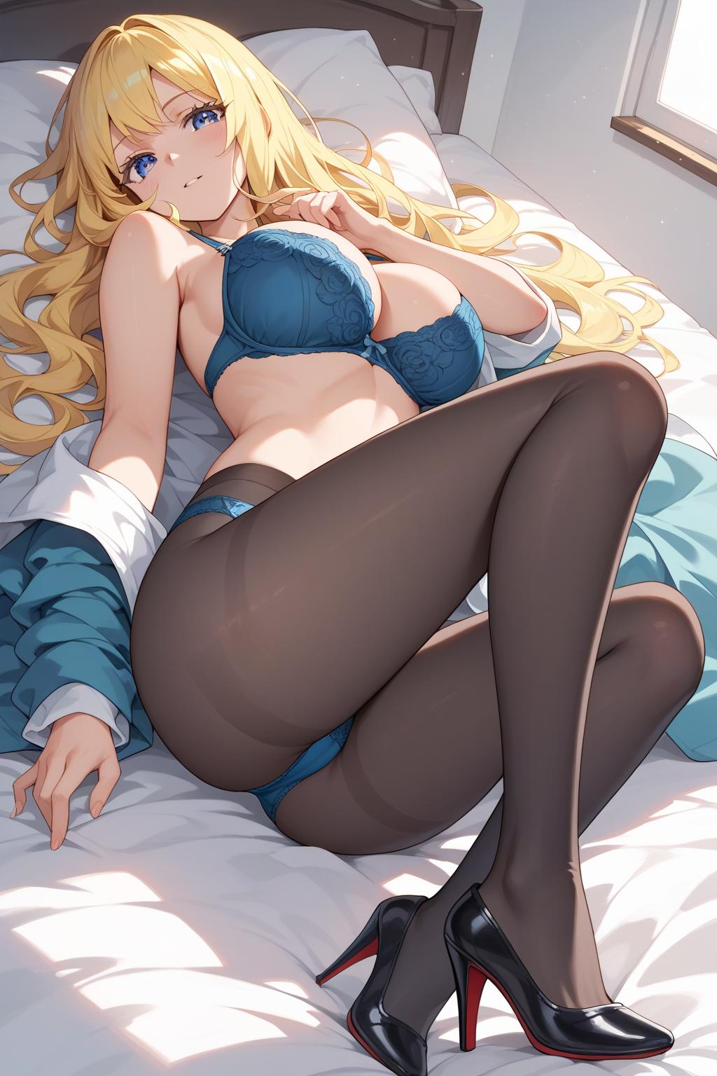 AIバブみ_黒パンスト美脚美女のAIイラスト_130514714_p2