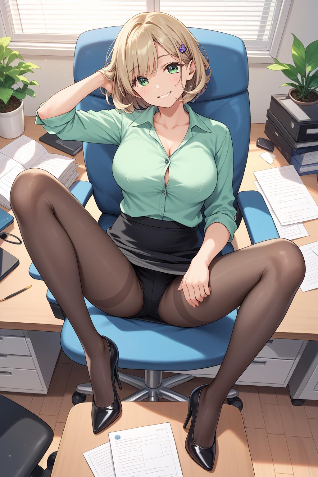 AIバブみ_黒パンスト美脚美女のAIイラスト_130406294_p2