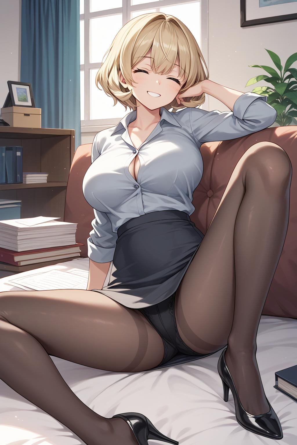 AIバブみ_黒パンスト美脚美女のAIイラスト_130264758_p2