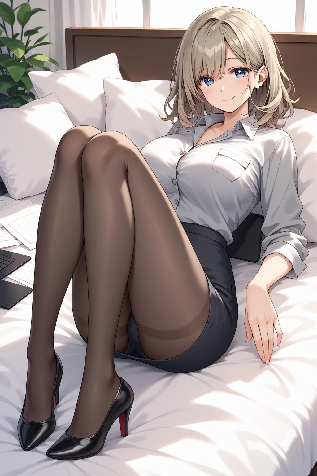 AIバブみ_黒パンスト美脚美女のAIイラスト_130308072_p2